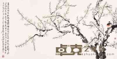 贾广健 1999年作 花鸟 镜心 68×137cm